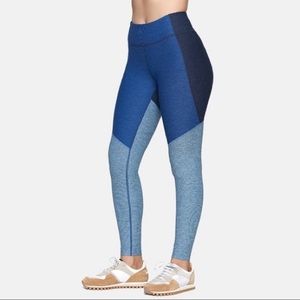 Outdoor Voices Tri Tone Leggings in Blue